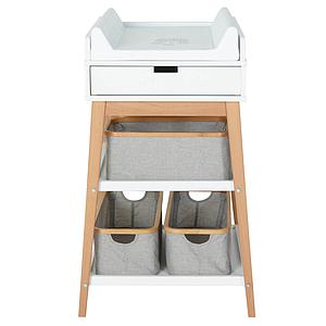 Wickelkommode 1 Schublade HIP Quax weiß-natural