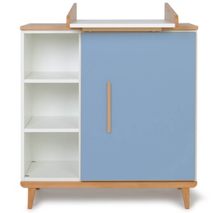 Wickelkommode 1 Tür 3 Nischen NADO Retro Buche capri blue