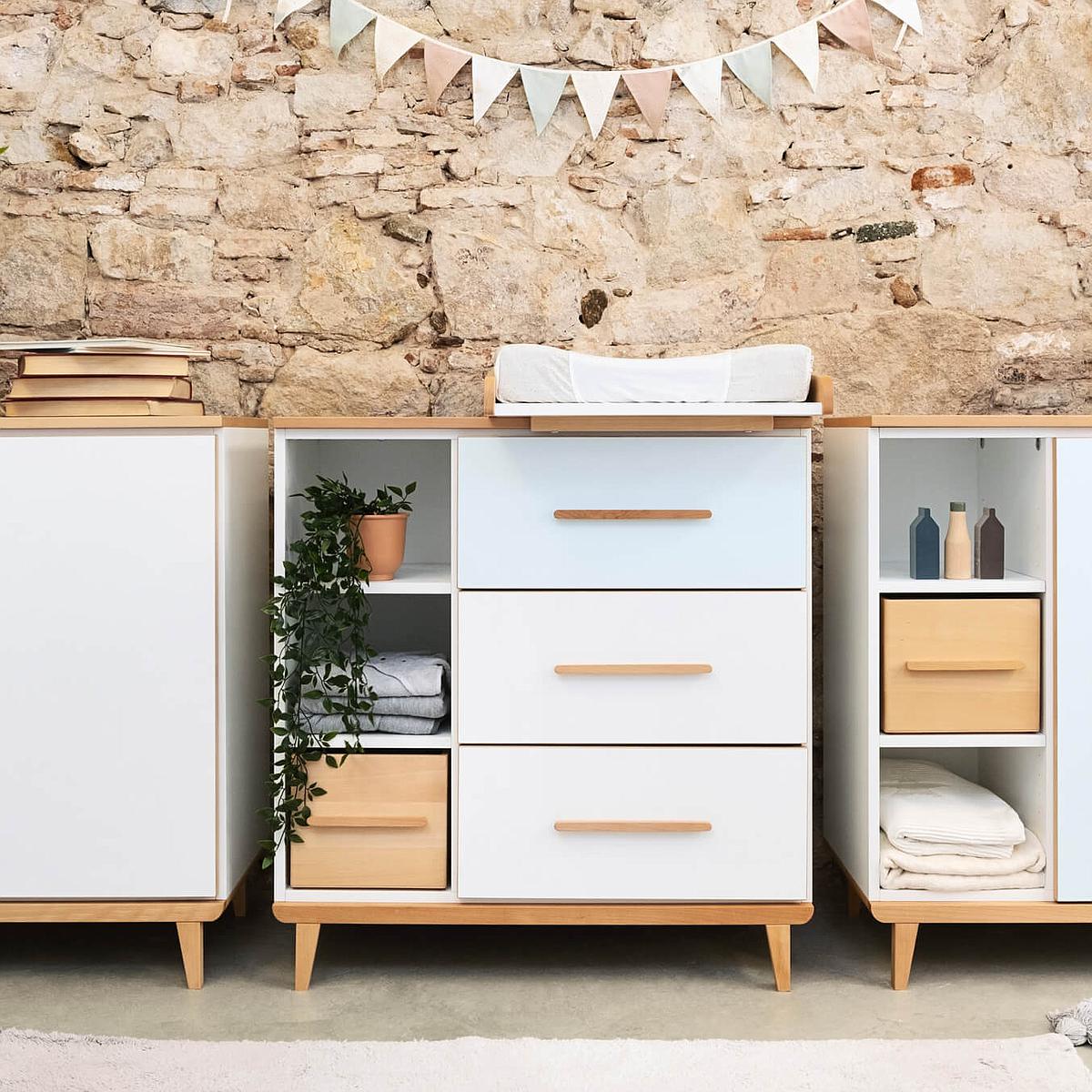 debreuyn | Wickelkommode 3-türig NADO By A.K. mint-white