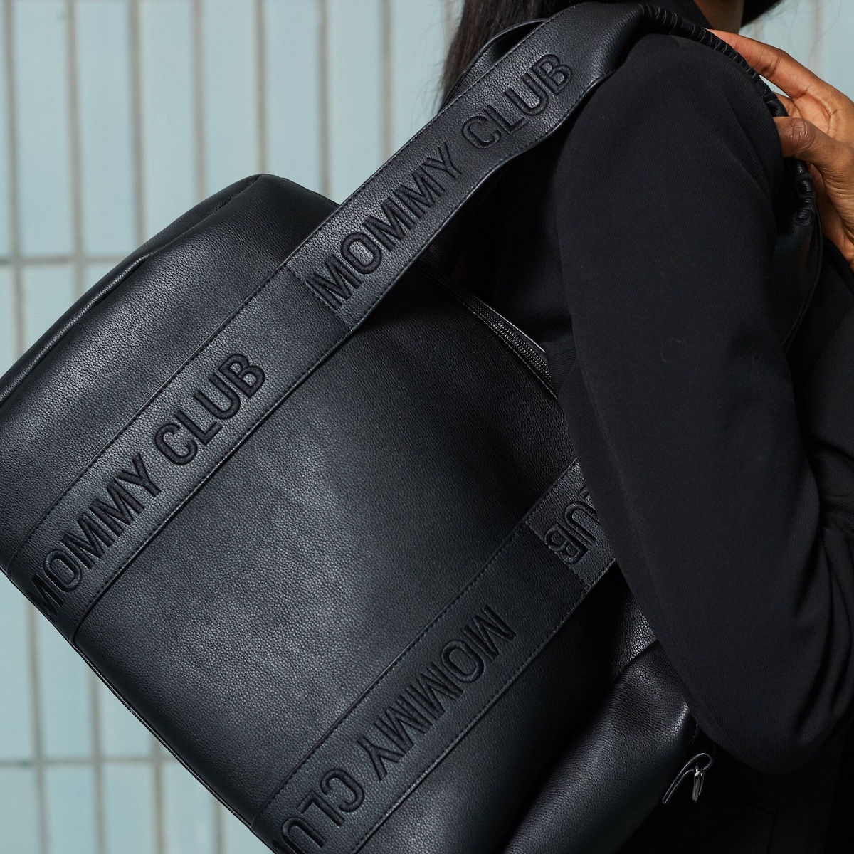 Wickeltasche MOMMY CLUB SIGNATURE Childhome polipiel negro