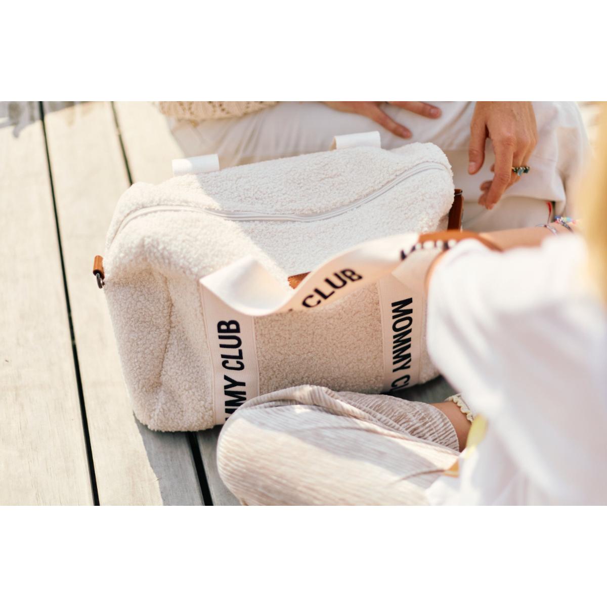 Wickeltasche MOMMY CLUB SIGNATURE Childhome Teddy ecru