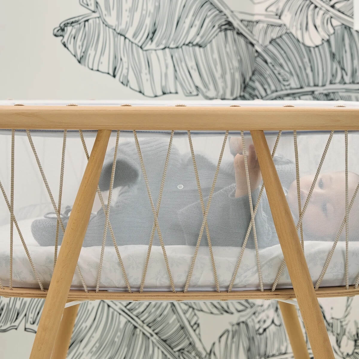 Wiege KUMI Kordel Desert Charlie Crane Schaumstoffmatratze