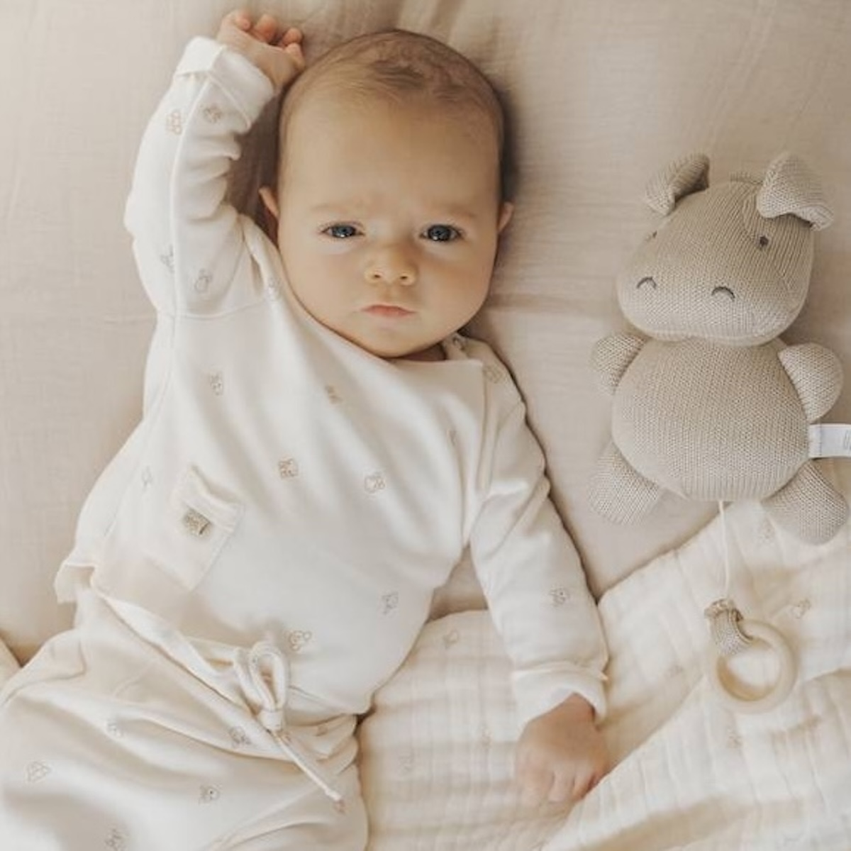 Wiegendecke 100x75cm Nuvola Bamboom animal friends