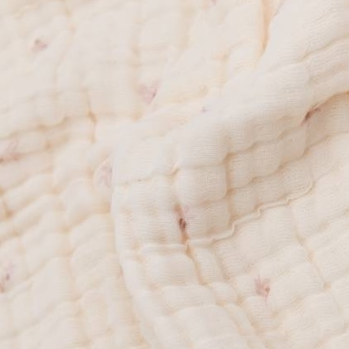 Wiegendecke 100x75cm Nuvola Bamboom oliven rosa