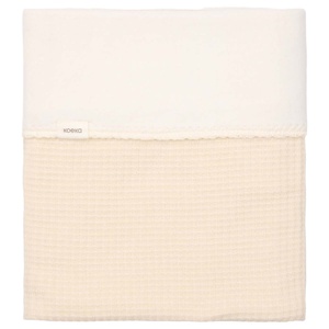 Wiegendecke aus Baumwoll-Fleece Malaga Koeka warm white