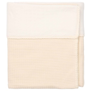 Wiegendecke aus Baumwoll-Fleece Malaga Koeka warm white