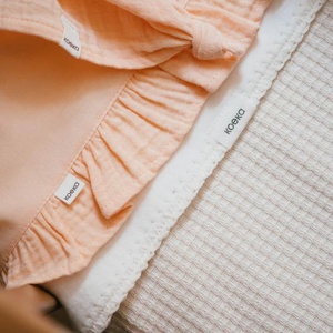 Wiegendecke aus Baumwoll-Fleece Malaga Koeka warm white