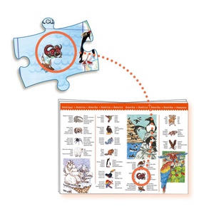 Wimmelpuzzle Tiere der Erde-booklet Djeco