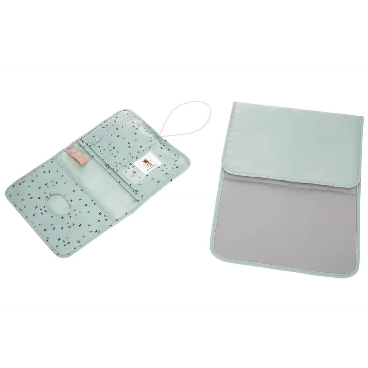 Windeltasche Laessig floral mint