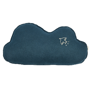 Wolkenkissen aus französischem Leinen. Deep Blue. Maße: 50x28x10cm Nobodinoz