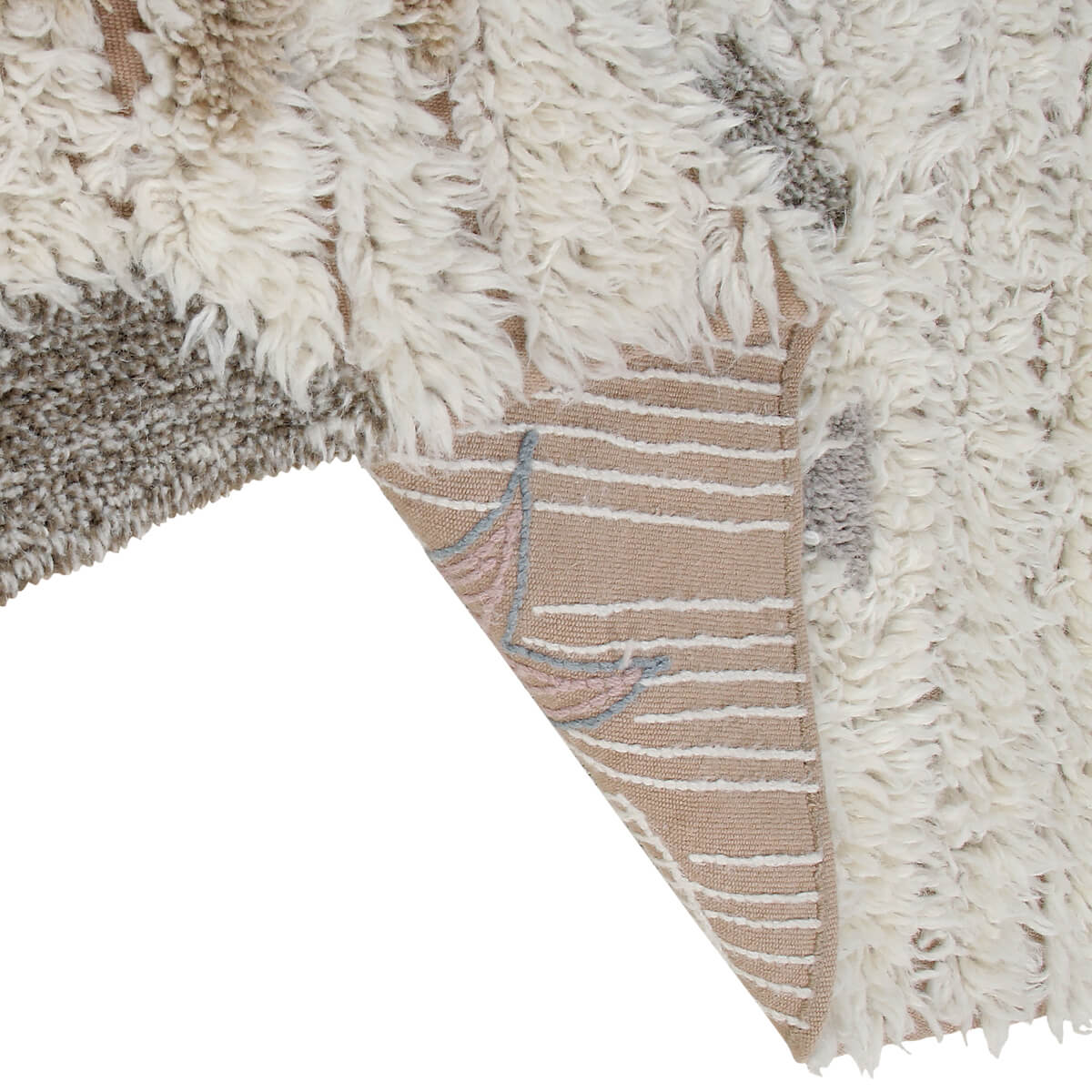 Wool Washable Pouffe - Hopi Collection''Tuba''200 x 140