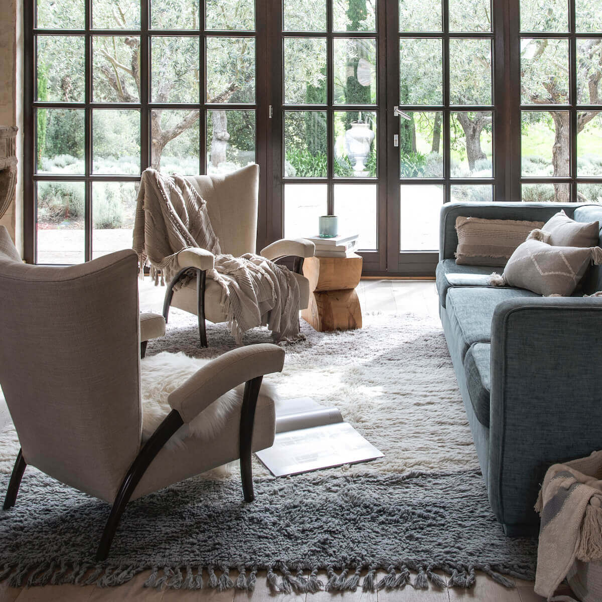 Wool Washable Rugs - Free Your Soul Collection Into the Blue 200 x 140