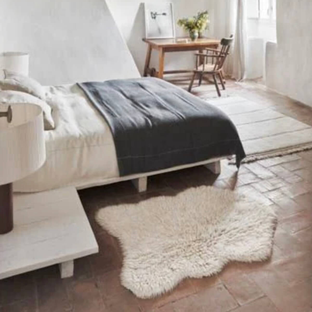 WOOLLY Lorena Canals Sheep White Teppich 75x110cm