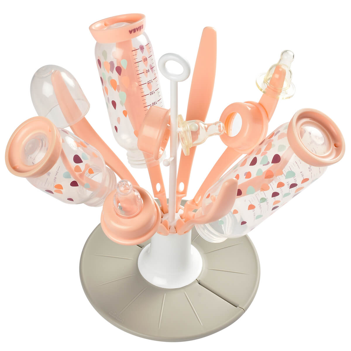 Zusammenklappbarer Flaschentrockner FLOWER Beaba rosa 